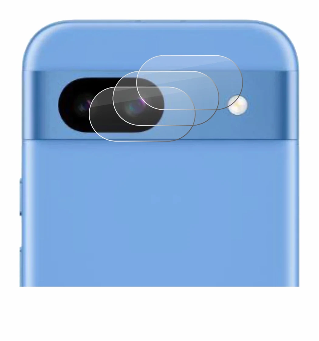 Image of the device Google Pixel 8a (ONLY Camera Lens) with a wide variety of screen protectors.