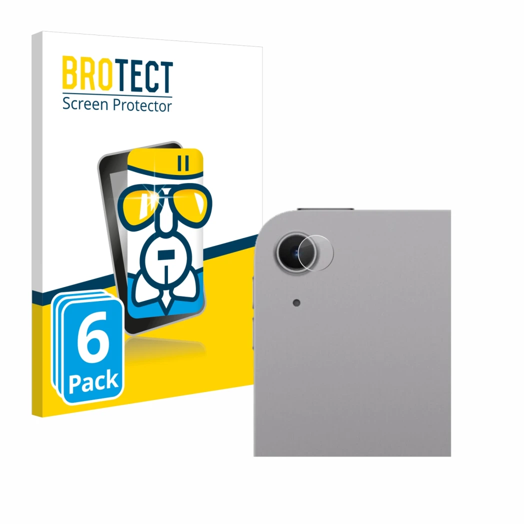 Front side of a product packaging with the brand logo BROTECT. Next to it is the device Apple iPad Air 13