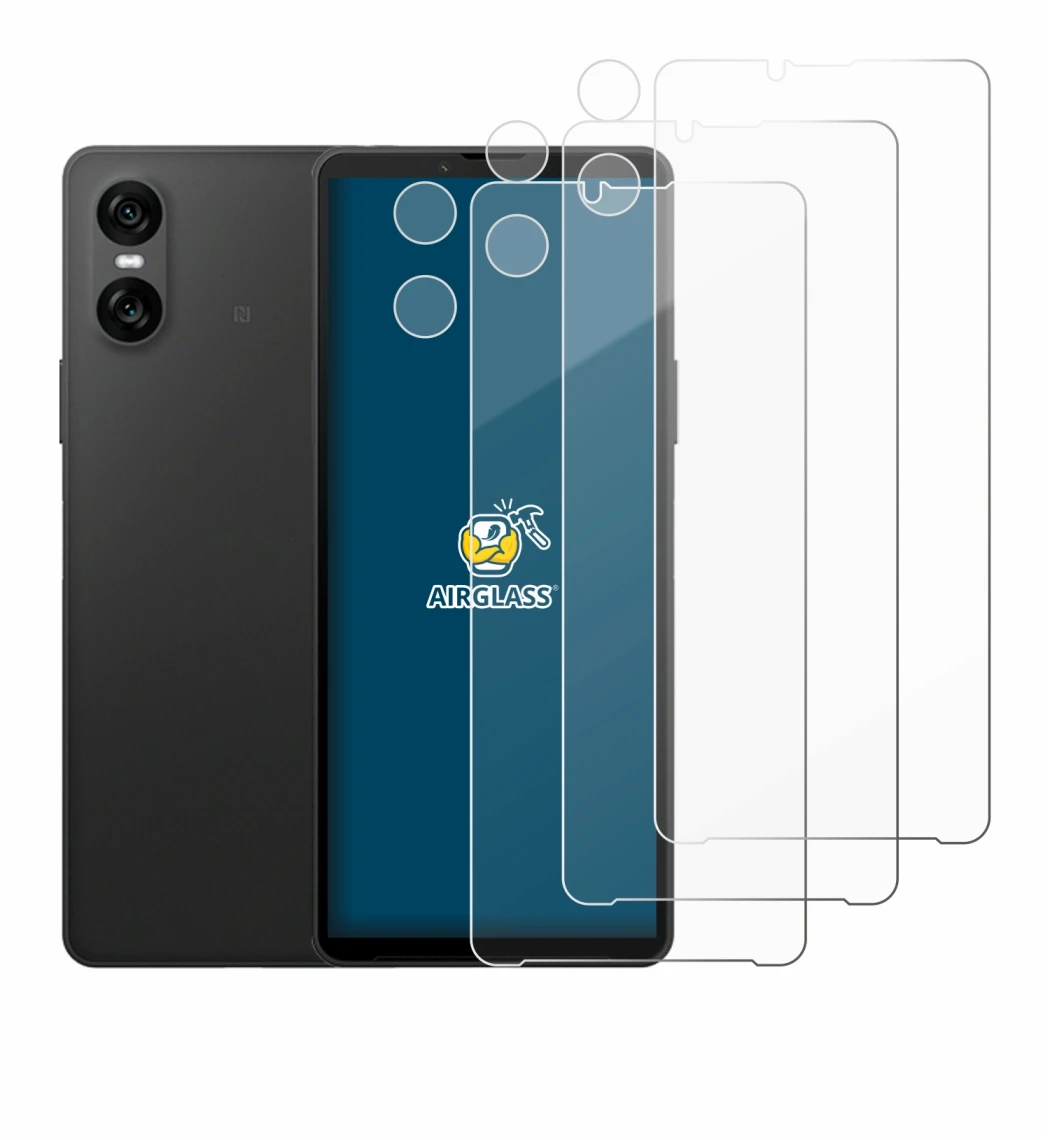 Image of the device Sony Xperia 10 VI (Front+Camera) with a wide variety of screen protectors.