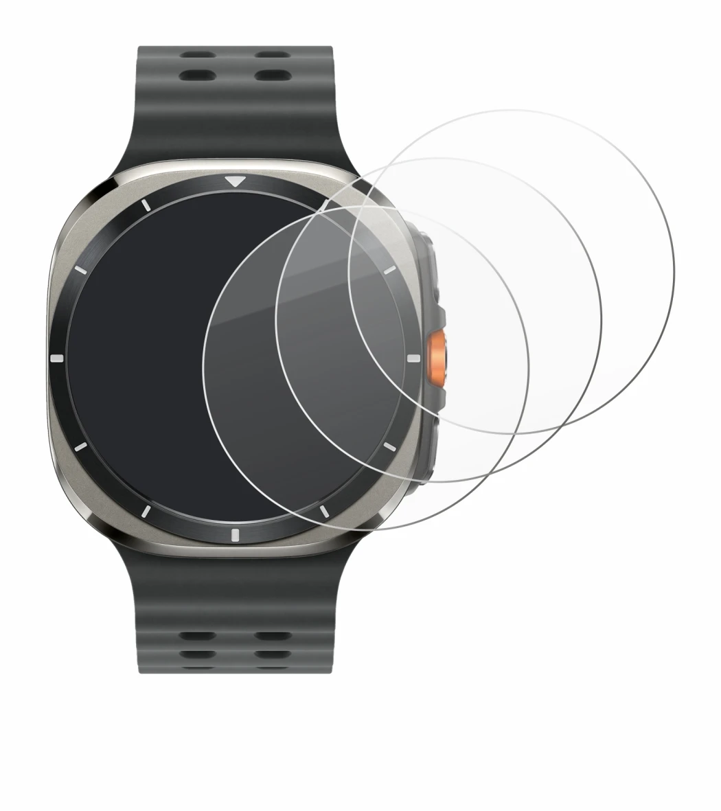 Image of the device Samsung Galaxy Watch Ultra (47 mm) with a wide variety of screen protectors.