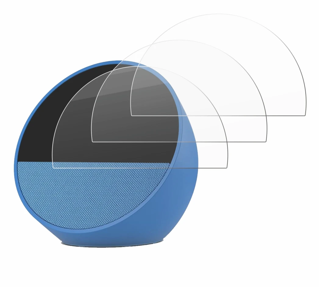 Image of the device Amazon Echo Spot 2024 with a wide variety of screen protectors.