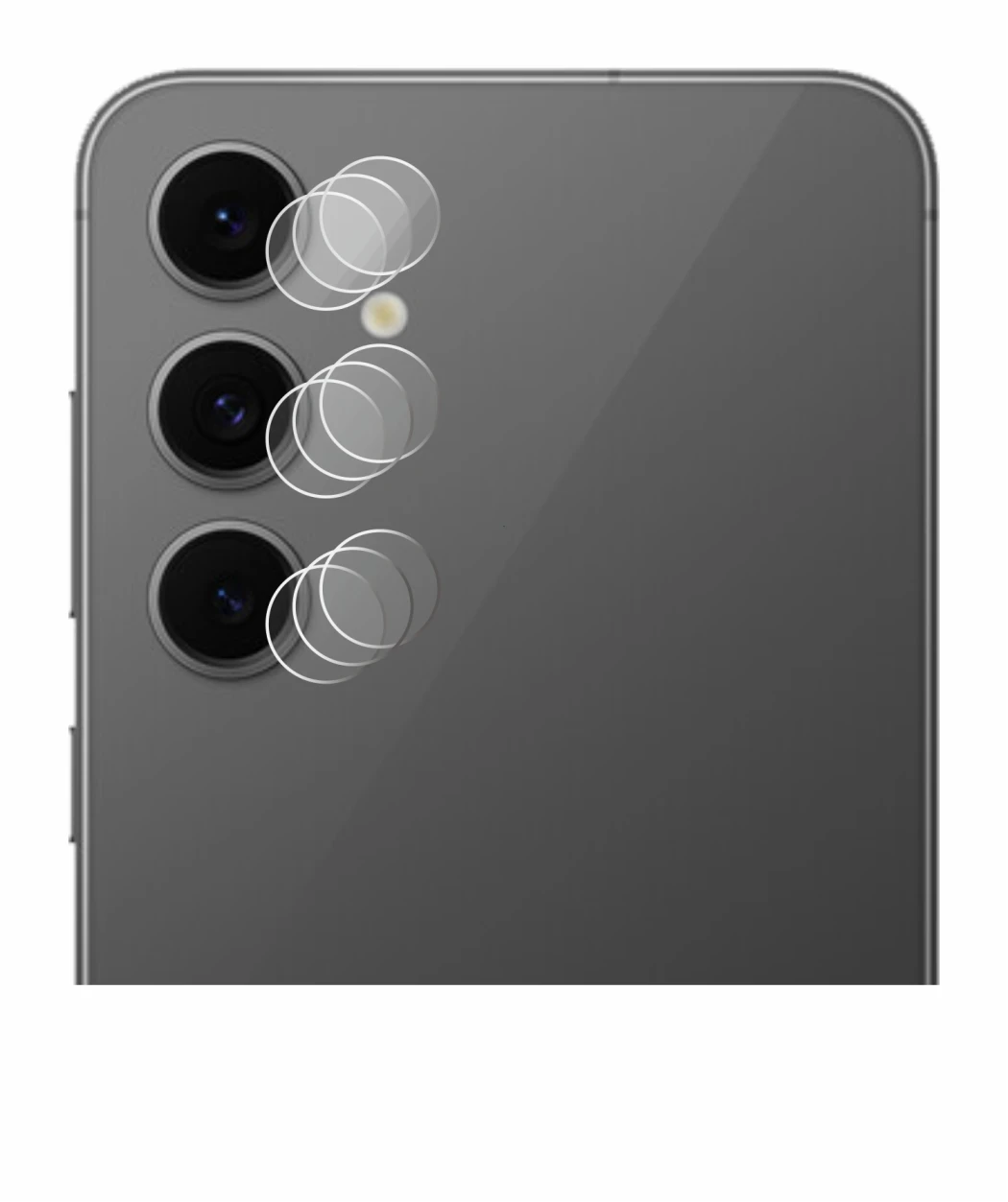 Image of the device Samsung Galaxy S24 FE (ONLY Camera Lens) with a wide variety of screen protectors.