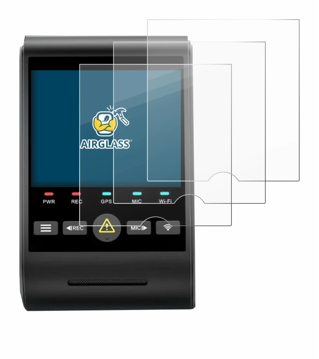 Image of the device VIOFO A229 PRO with a wide variety of screen protectors.