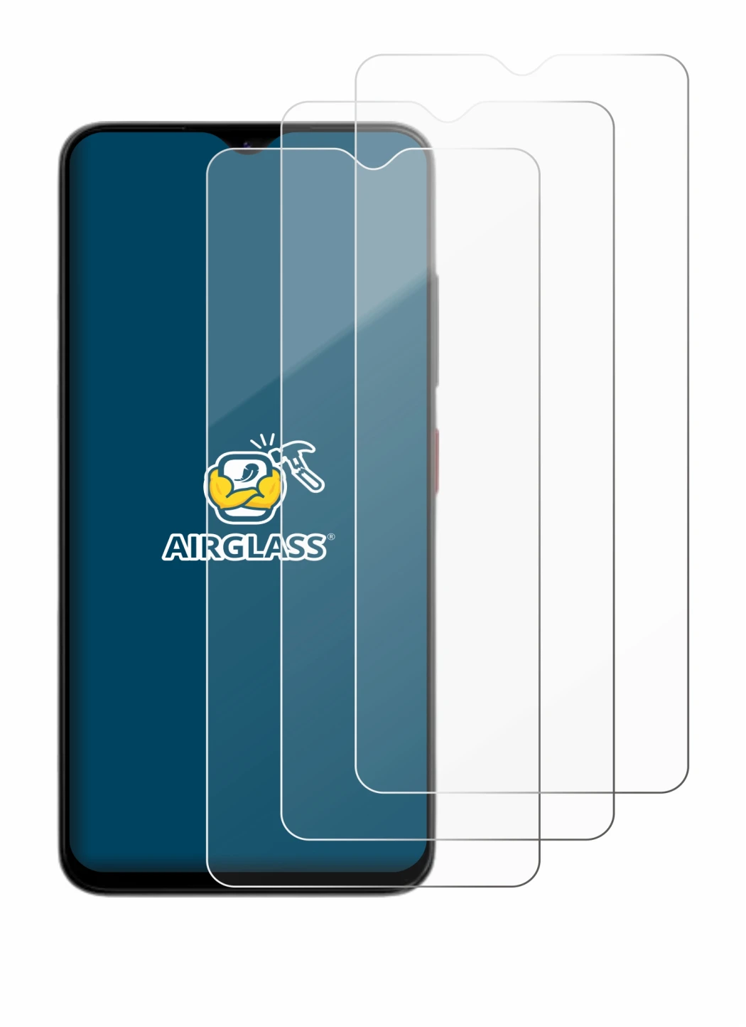 Image of the device ZTE Blade A35e with a wide variety of screen protectors.