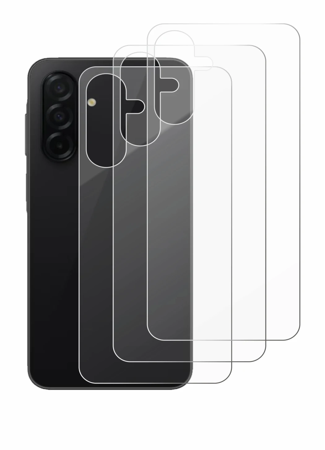 Image of the device Samsung Galaxy A26 5G (Back) with a wide variety of screen protectors.