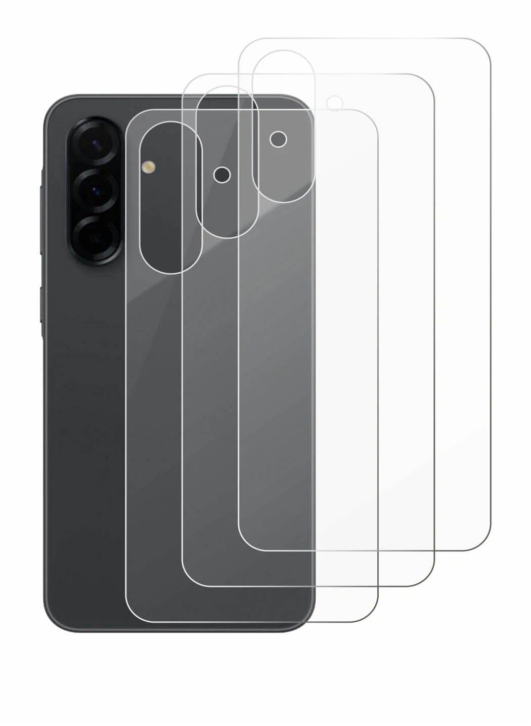 Image of the device Samsung Galaxy A36 5G (Back) with a wide variety of screen protectors.