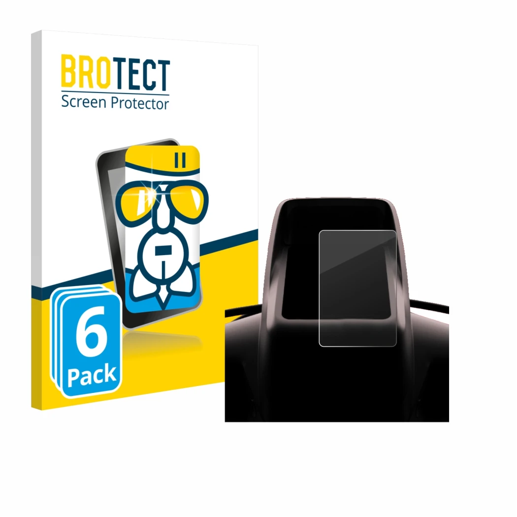 Front side of a product packaging with the brand logo BROTECT. Next to it is the device Segway GT3 D shown with the correspond