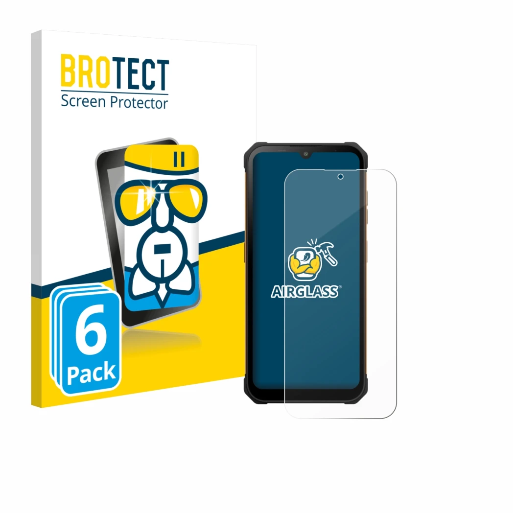 Front side of a product packaging with the brand logo BROTECT. Next to it is the device Hammer Iron Va shown with the correspo