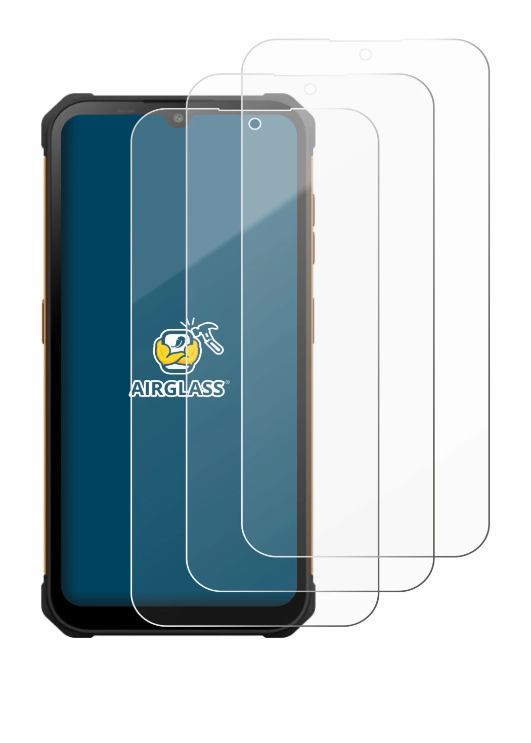 Image of the device Hammer Iron Va with a wide variety of screen protectors.