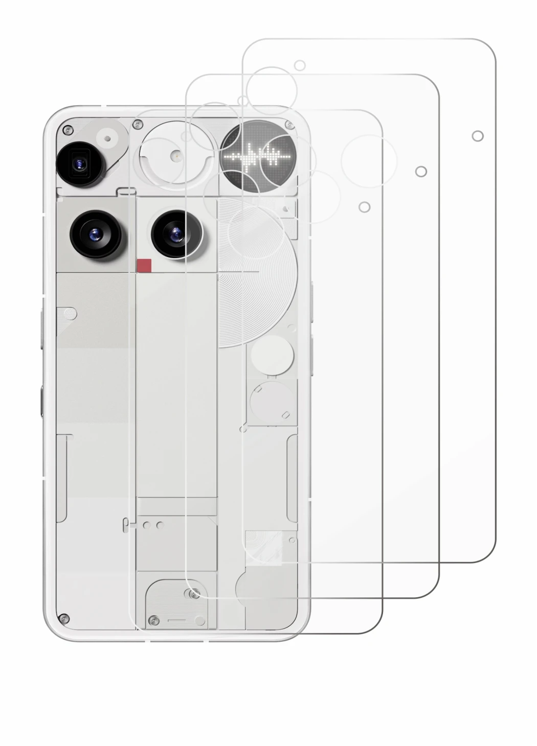 Image of the device Nothing Phone (3) (Back) with a wide variety of screen protectors.