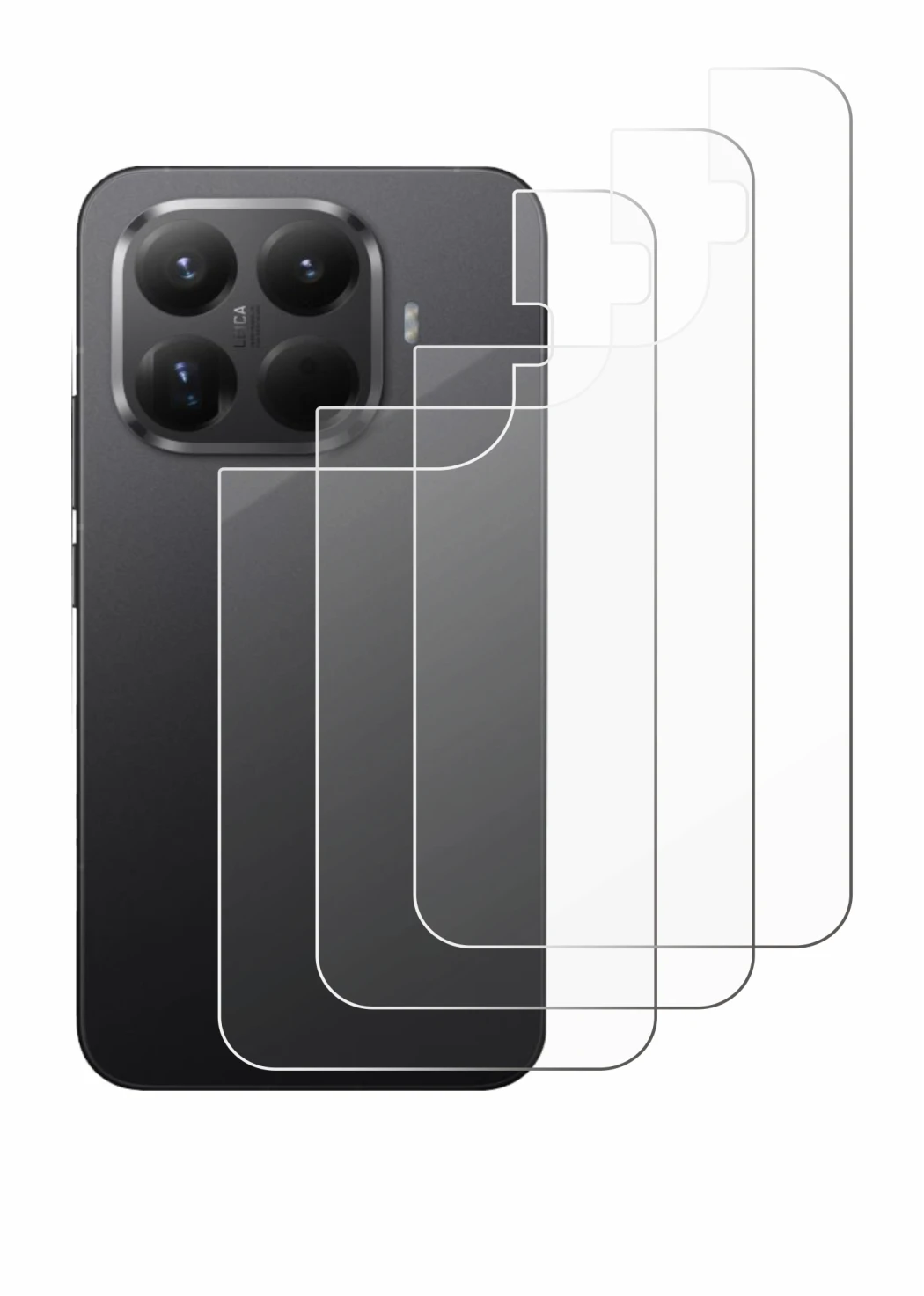 Image of the device Xiaomi 15T Pro (Back) with a wide variety of screen protectors.