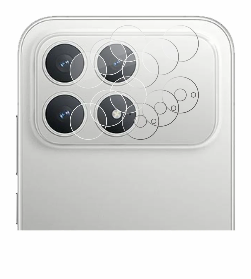 Image of the device Xiaomi Poco F8 Pro (ONLY Camera Lens) with a wide variety of screen protectors.