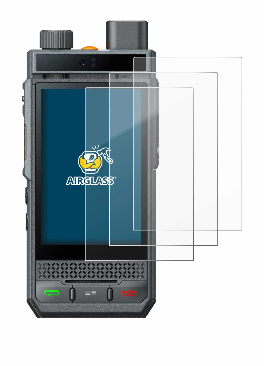 Image of the device Hytera P60 with a wide variety of screen protectors.