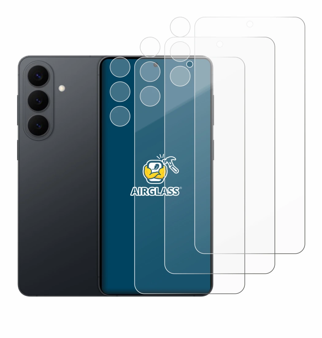 Image of the device Samsung Galaxy S26 Plus (Front+Camera) with a wide variety of screen protectors.