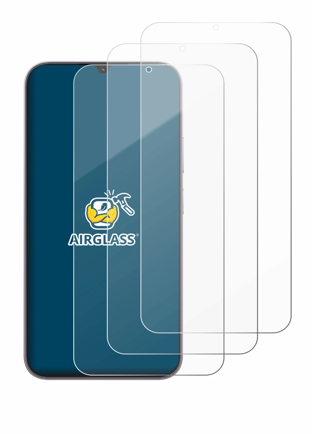 Image of the device realme C100i with a wide variety of screen protectors.