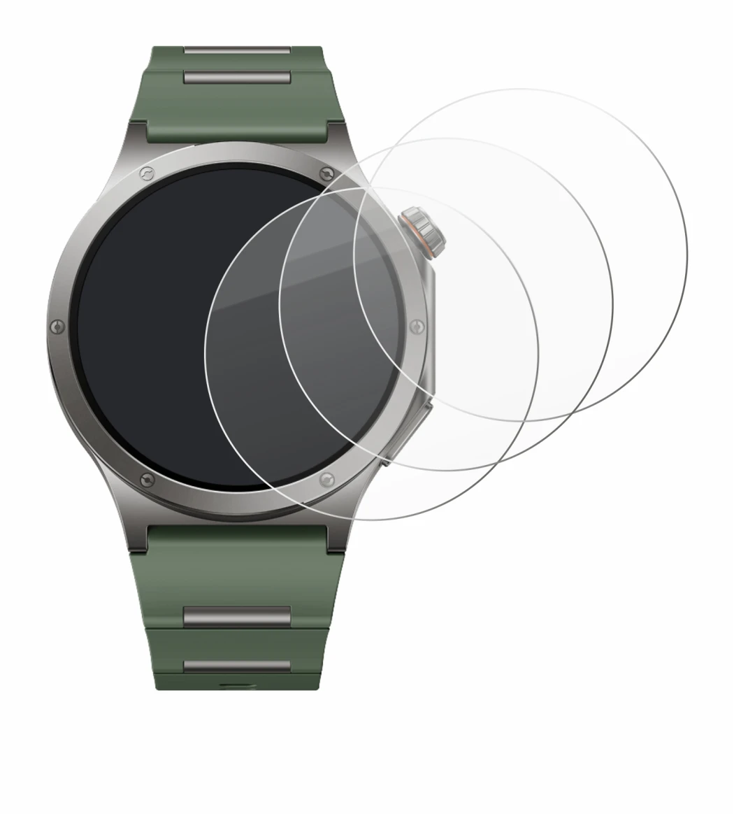 Image of the device OnePlus Watch 4 with a wide variety of screen protectors.