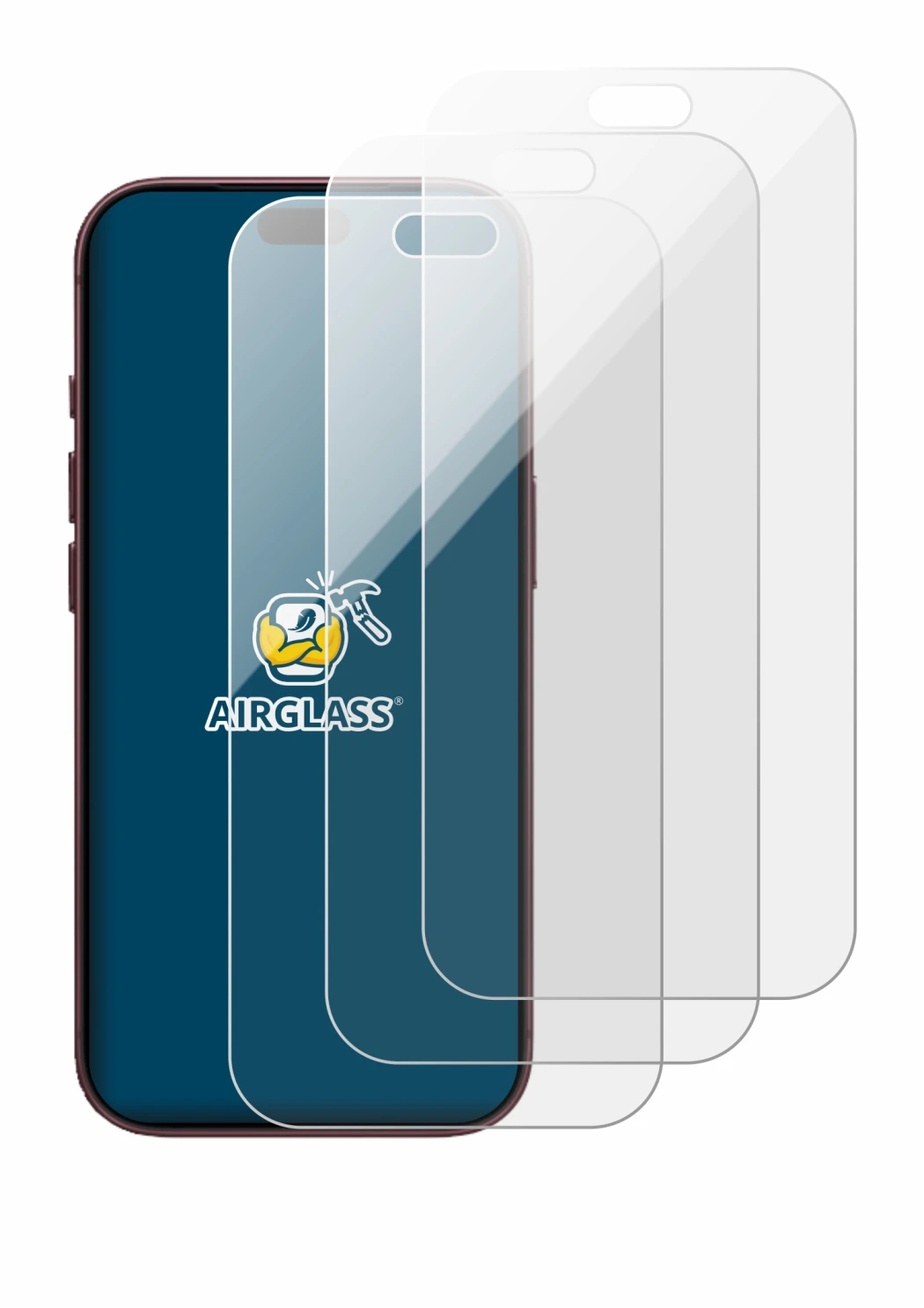 Image of the device Apple iPhone 18 Pro with a wide variety of screen protectors.