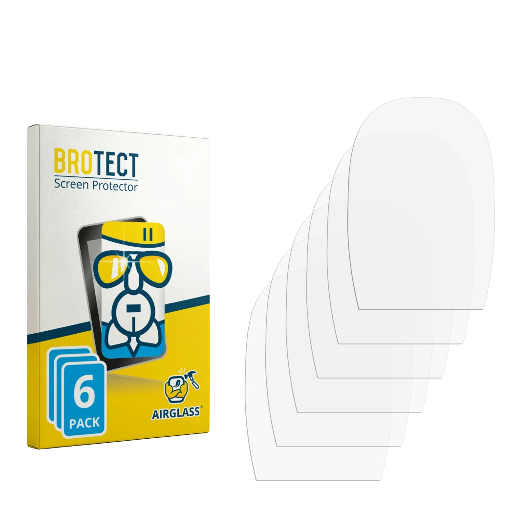 Front side of a product packaging with the brand logo BROTECT. Next to it is the corresponding screen protector.