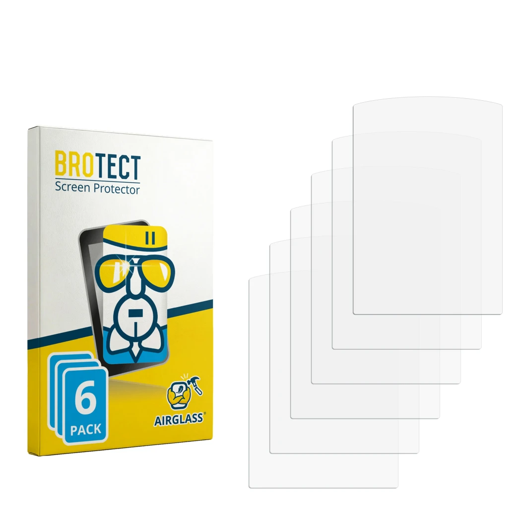 Front side of a product packaging with the brand logo BROTECT. Next to it is the corresponding screen protector.