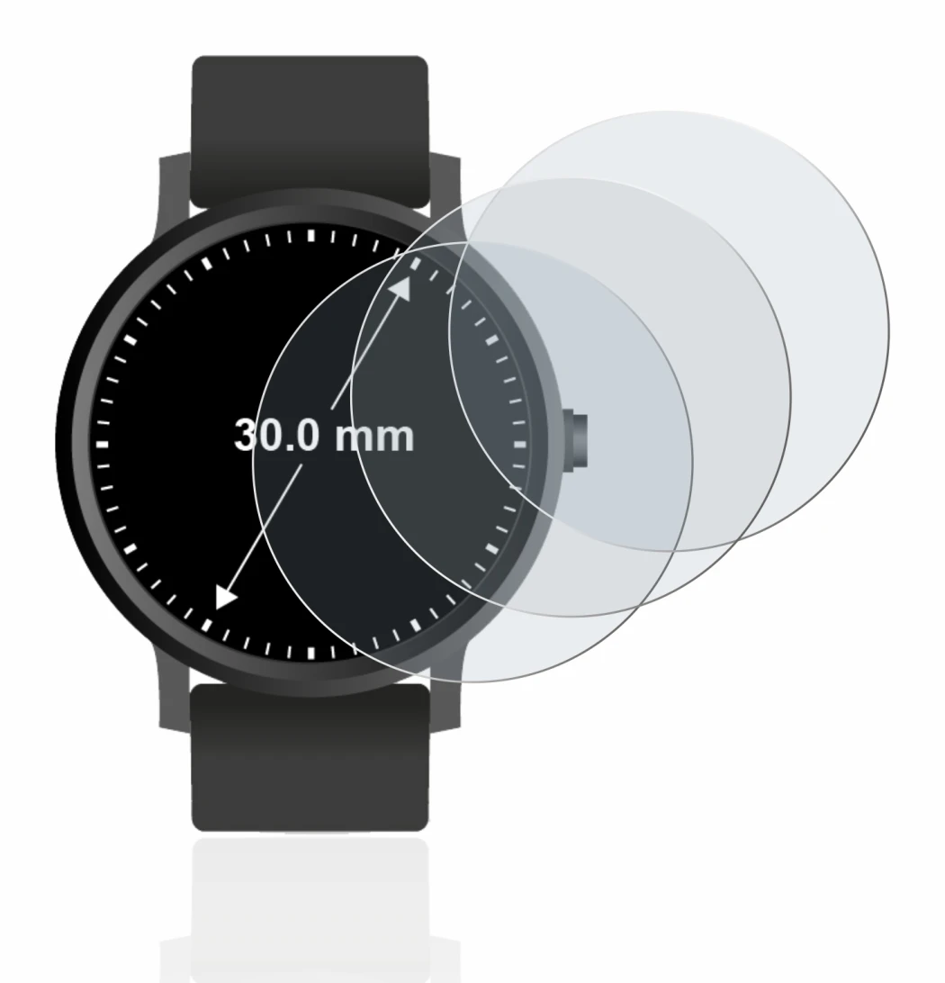 Image of the device Watches (Circular, ø: 30 mm) with a wide variety of screen protectors.