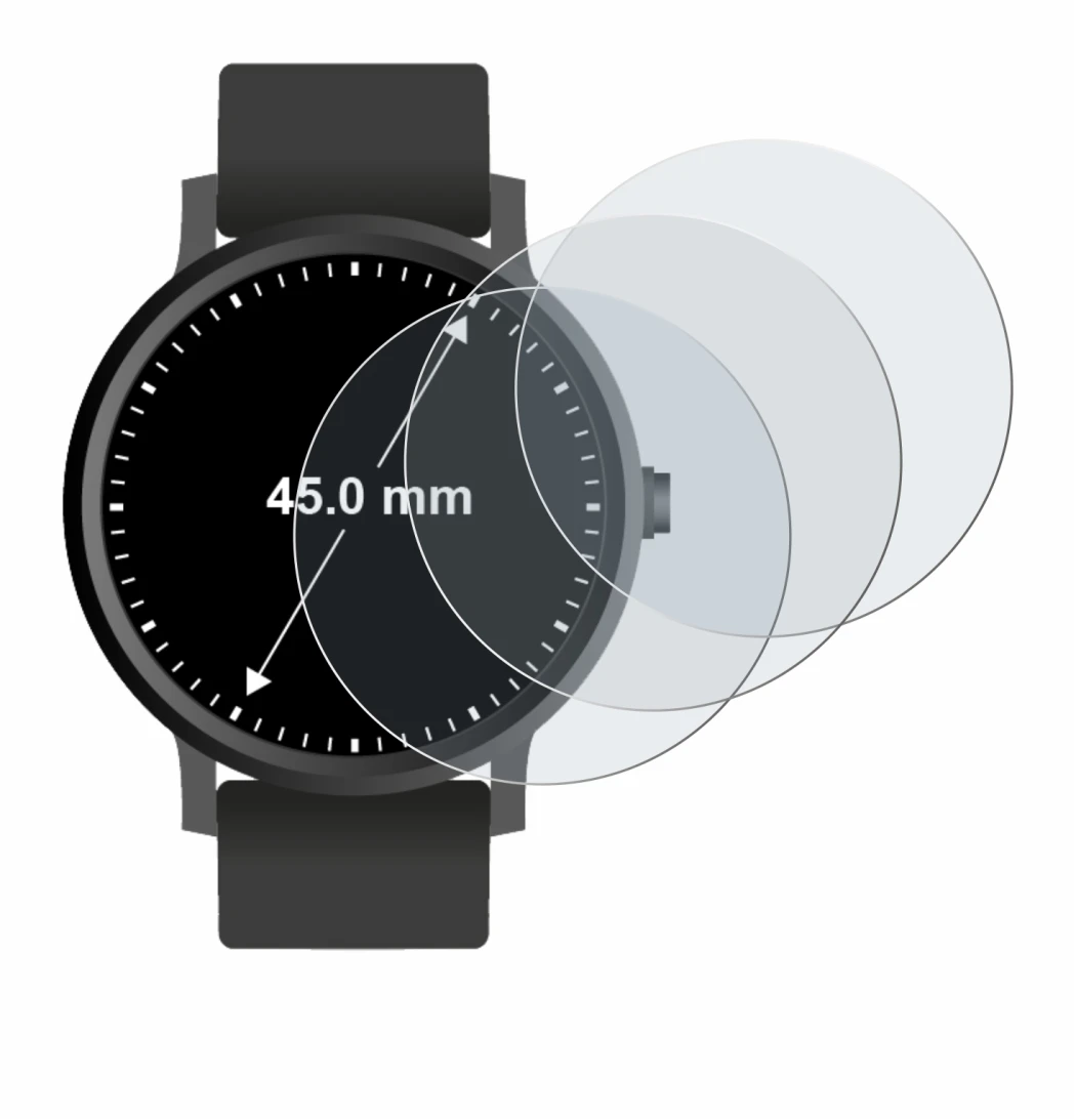 Image of the device Watches (Circular, ø: 45 mm) with a wide variety of screen protectors.