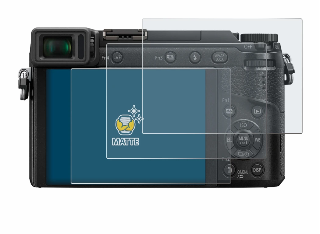 Image of the device Panasonic Lumix DMC-GX80 with a wide variety of screen protectors.
