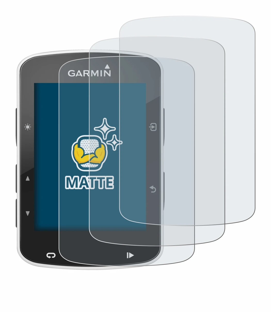 Image of the device Garmin Edge 820 with a wide variety of screen protectors.