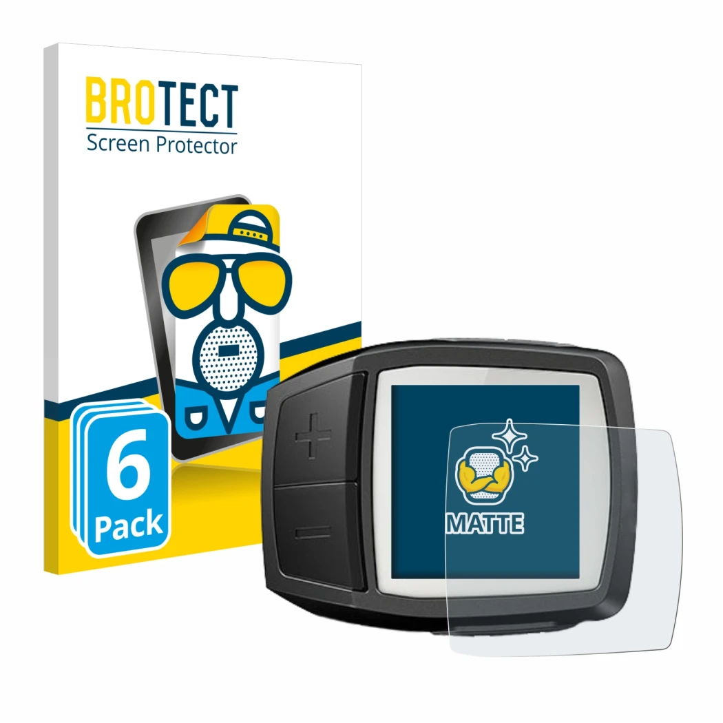 Front side of a product packaging with the brand logo BROTECT. Next to it is the device Bosch Purion shown with the correspond