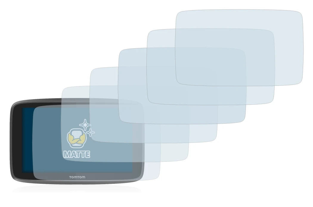Image of the device TomTom Go 6200 with a wide variety of screen protectors.