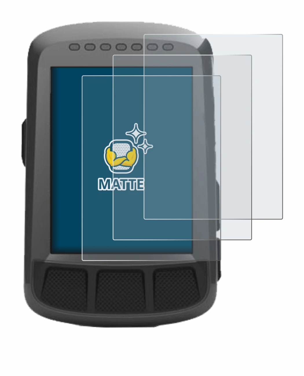 Image of the device Wahoo Elemnt Bolt GPS with a wide variety of screen protectors.