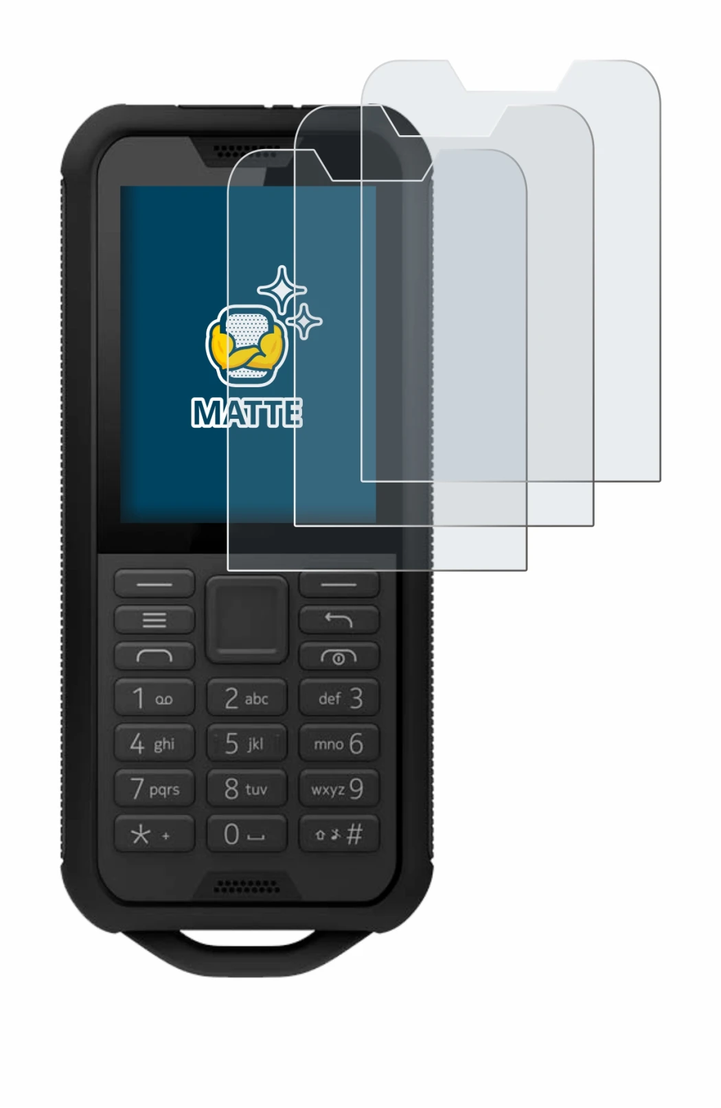Image of the device Nokia 800 Tough with a wide variety of screen protectors.