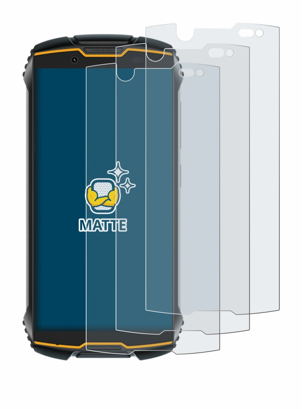 Image of the device Cubot King Kong Mini with a wide variety of screen protectors.