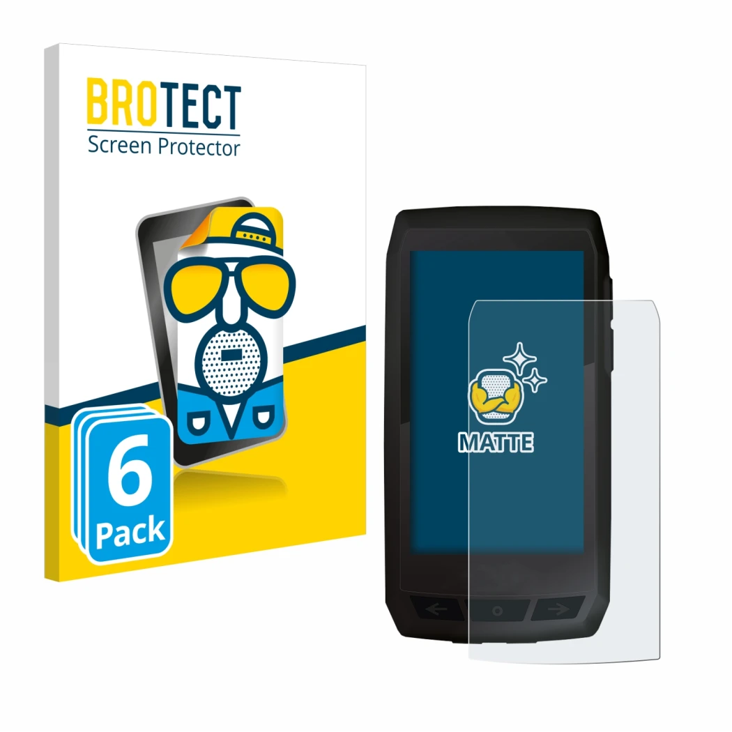 Front side of a product packaging with the brand logo BROTECT. Next to it is the device Ciclo Navic 400 shown with the corresp