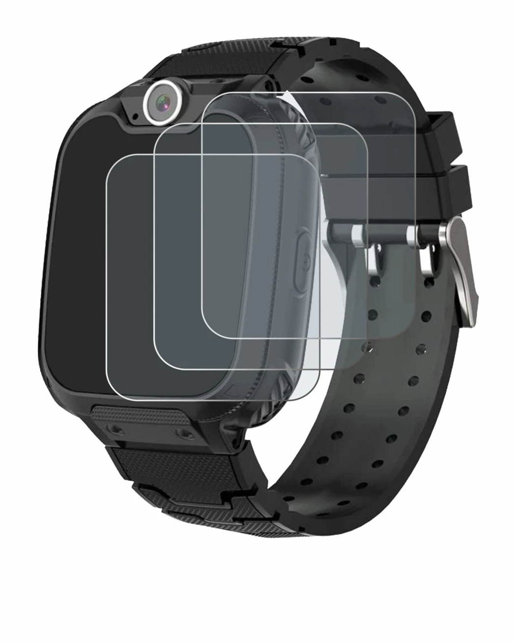 Image of the device Pthtechus G-612 with a wide variety of screen protectors.