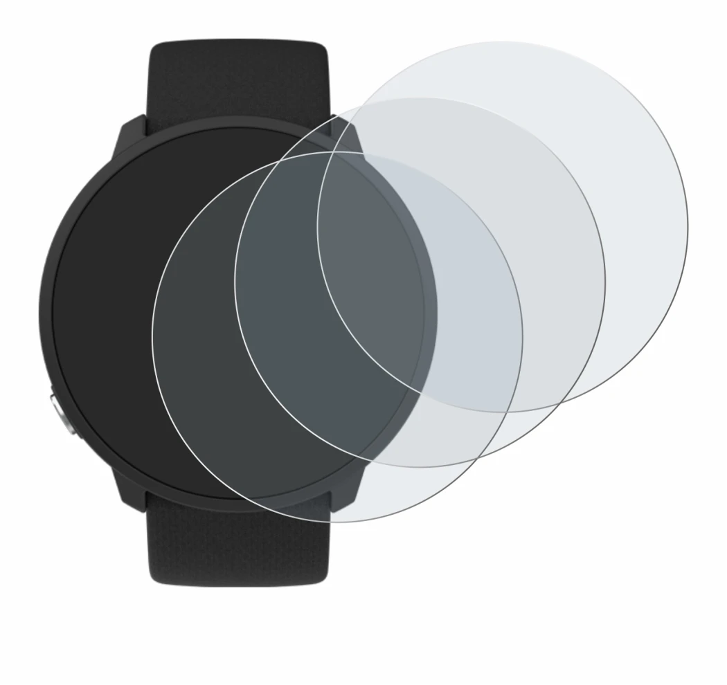 Image of the device Polar Unite with a wide variety of screen protectors.