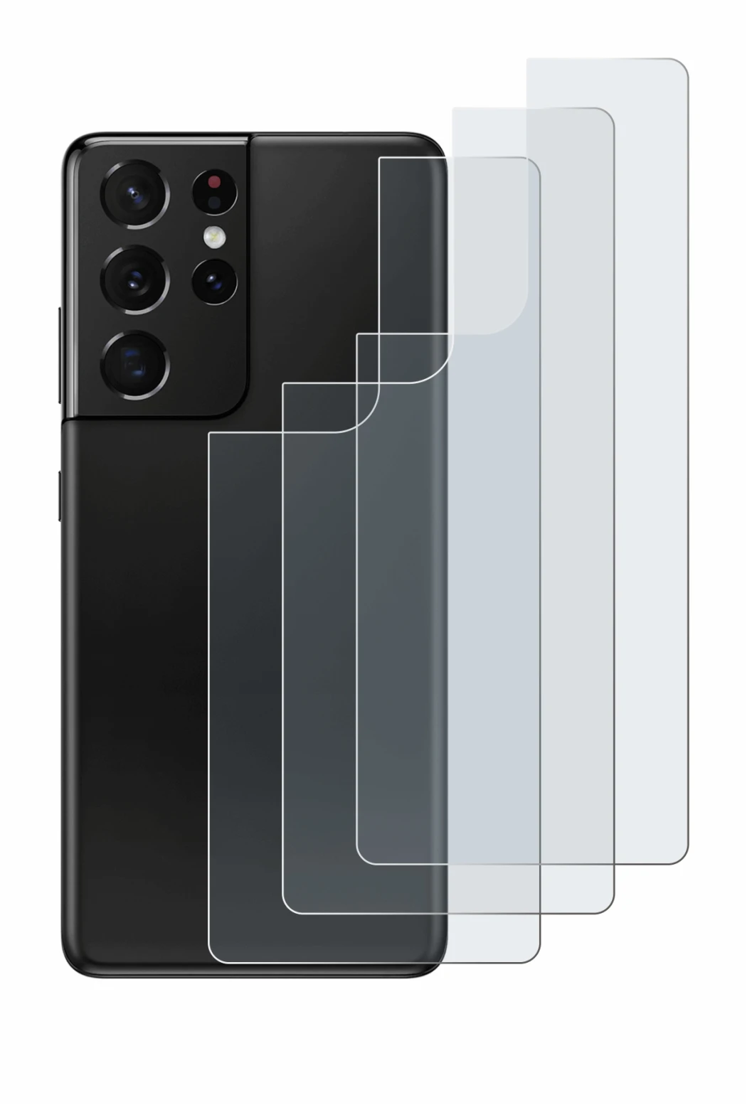 Image of the device Samsung Galaxy S21 Ultra 5G (Back) with a wide variety of screen protectors.