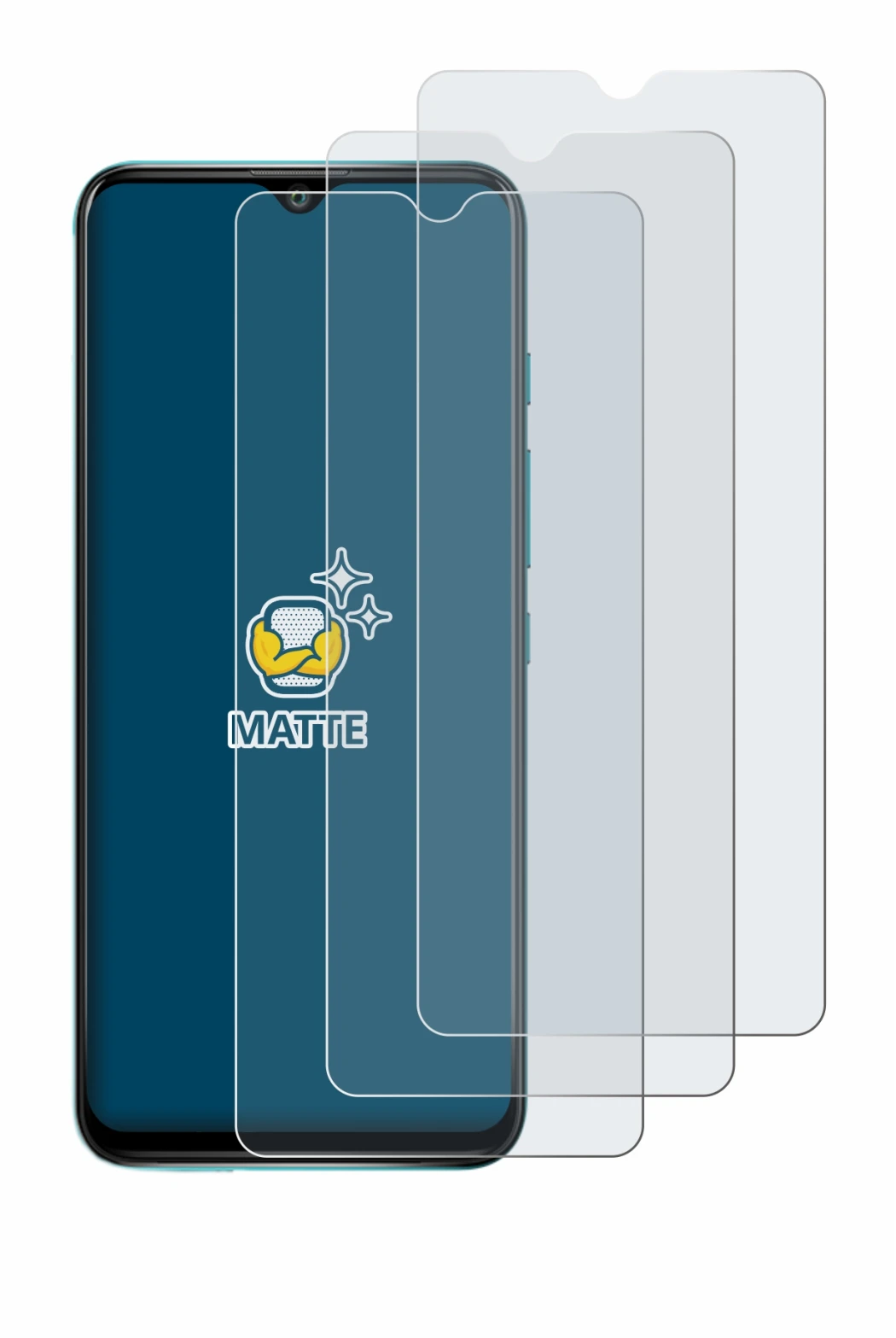 Image of the device Wiko Power U30 with a wide variety of screen protectors.