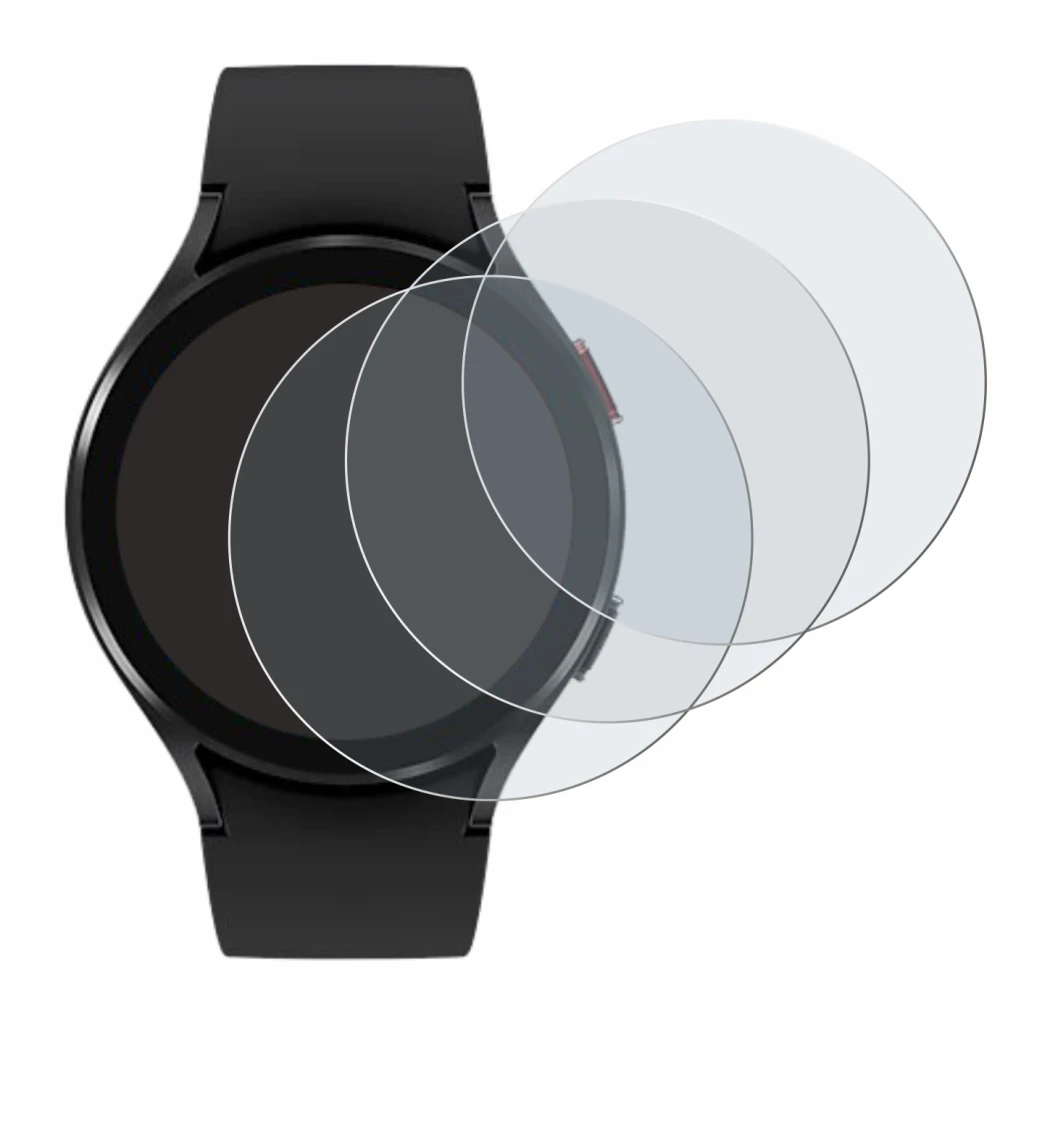 Image of the device Samsung Galaxy Watch 4 (44mm) with a wide variety of screen protectors.