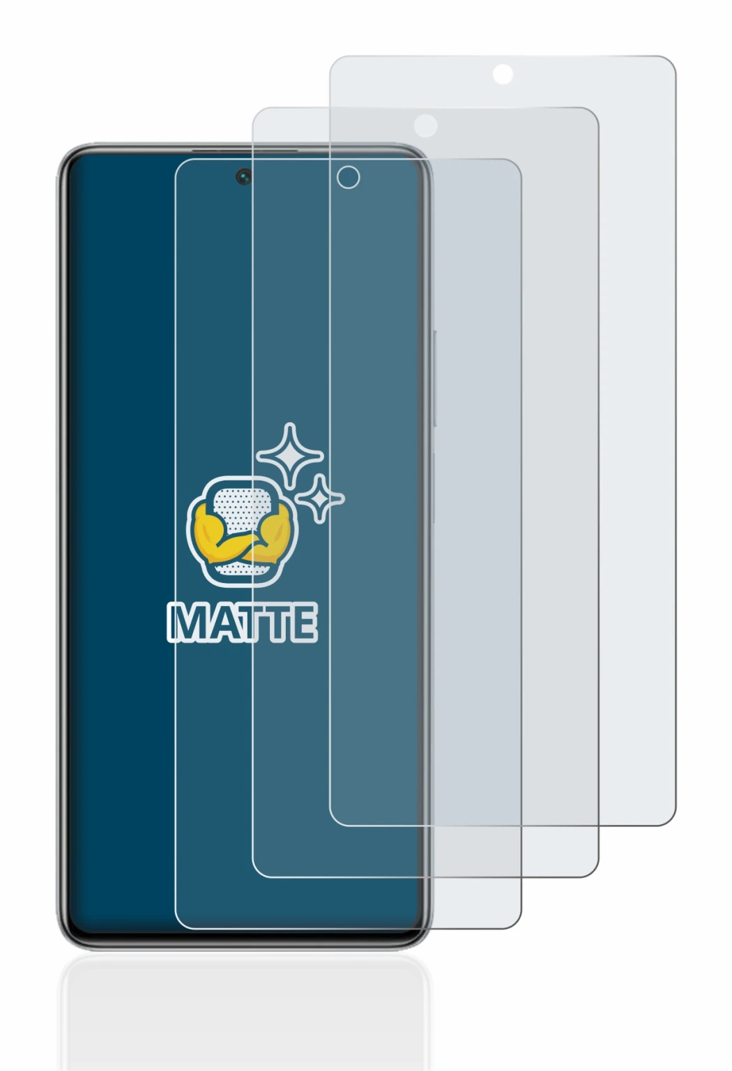 Image of the device Xiaomi 11T Pro with a wide variety of screen protectors.