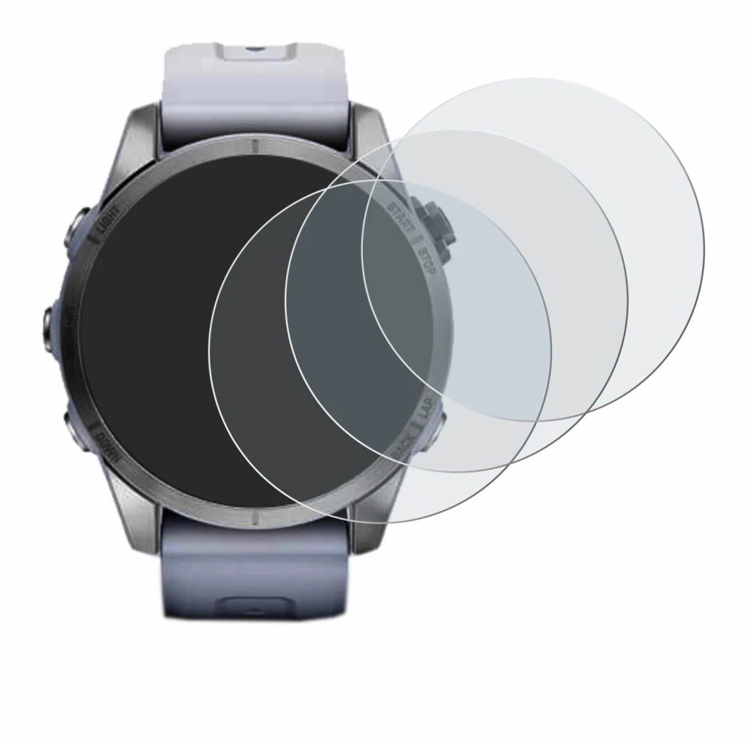 Image of the device Garmin Fenix 7S (42 mm) with a wide variety of screen protectors.
