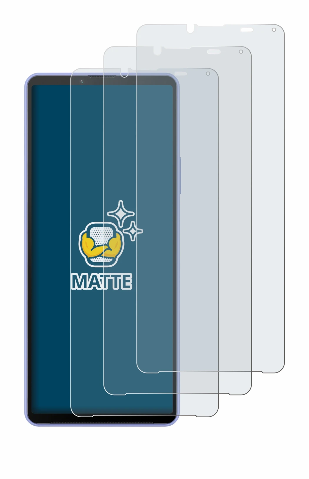 Image of the device Sony Xperia 10 IV with a wide variety of screen protectors.