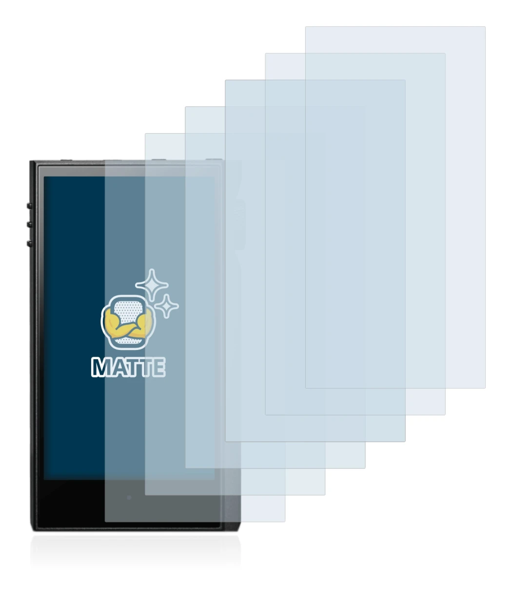 Image of the device Astell&Kern Kann Max with a wide variety of screen protectors.