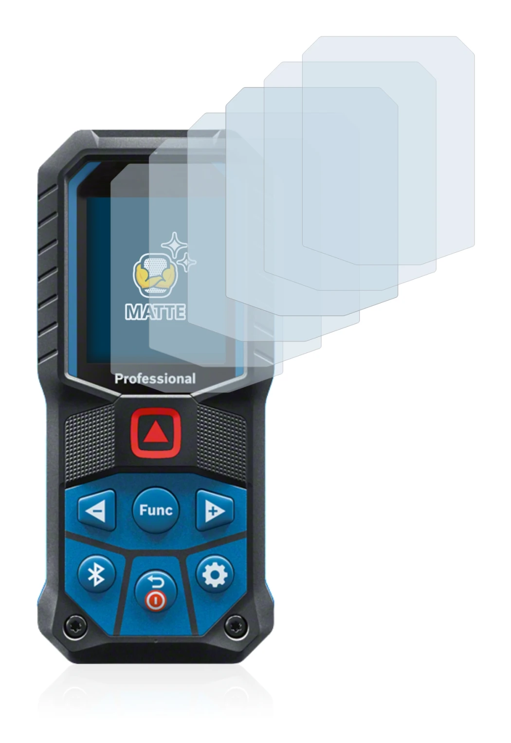 Image of the device Bosch GLM 50-27 C with a wide variety of screen protectors.