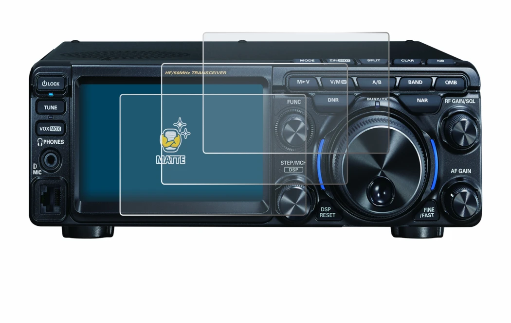 Image of the device Yaesu FT-710 with a wide variety of screen protectors.