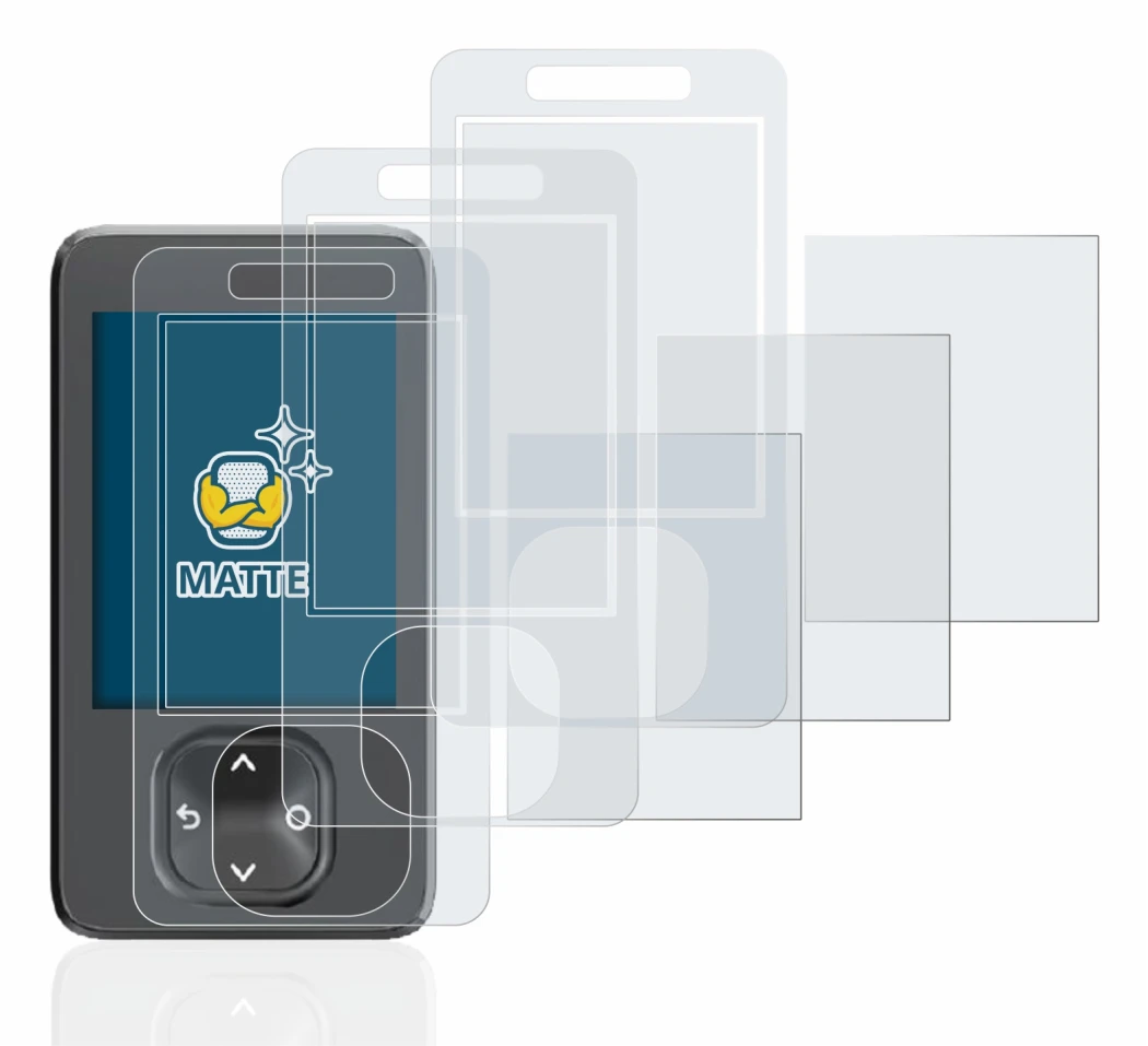 Image of the device Dexcom G7 CGM with a wide variety of screen protectors.