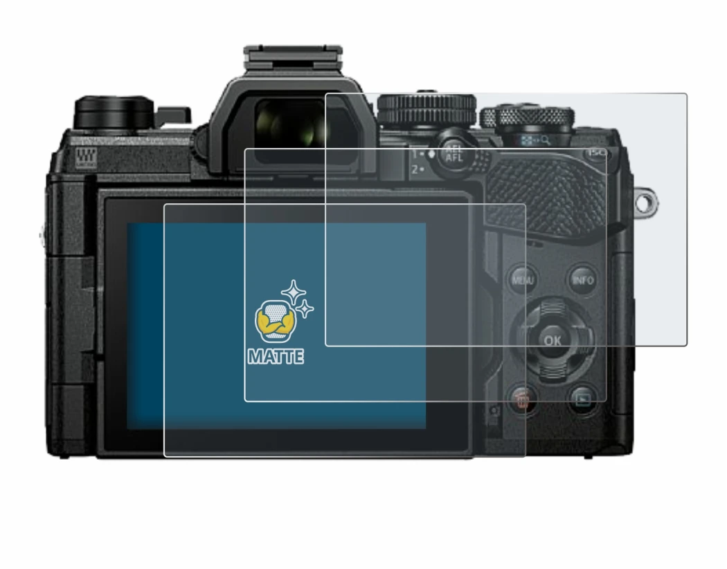Image of the device Olympus OM System OM-5 with a wide variety of screen protectors.