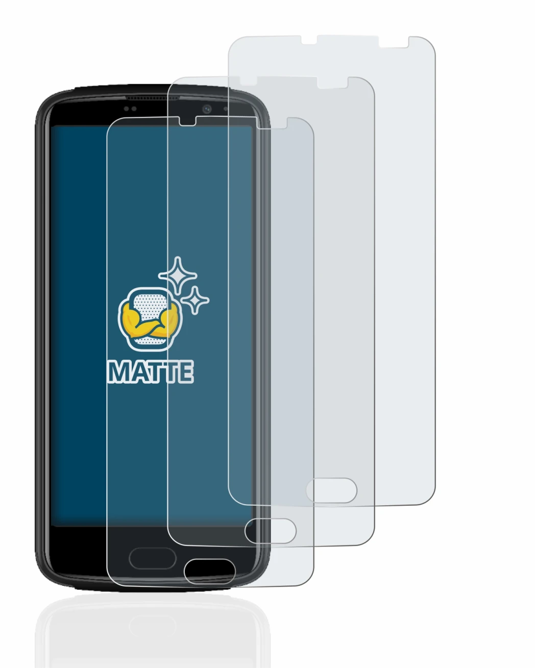 Image of the device Beafon M7 premium with a wide variety of screen protectors.
