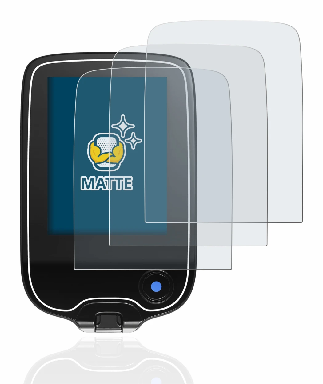 Image of the device Freestyle Libre 3 with a wide variety of screen protectors.