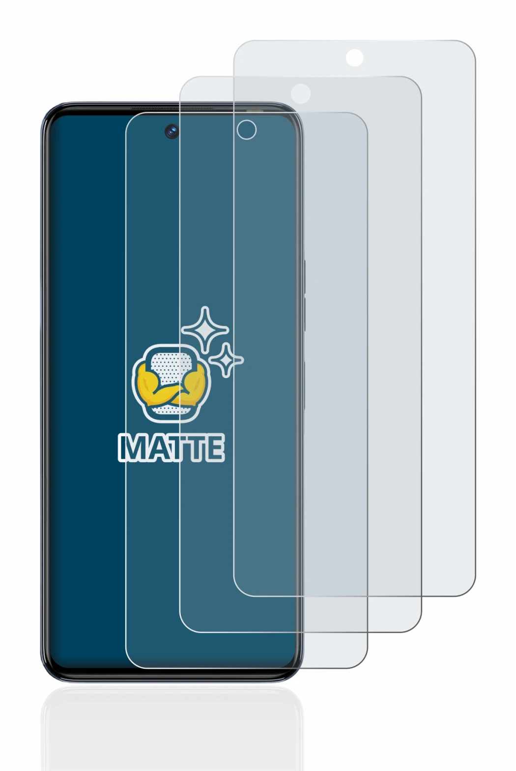 Image of the device Tecno Camon 20 Pro 5G with a wide variety of screen protectors.