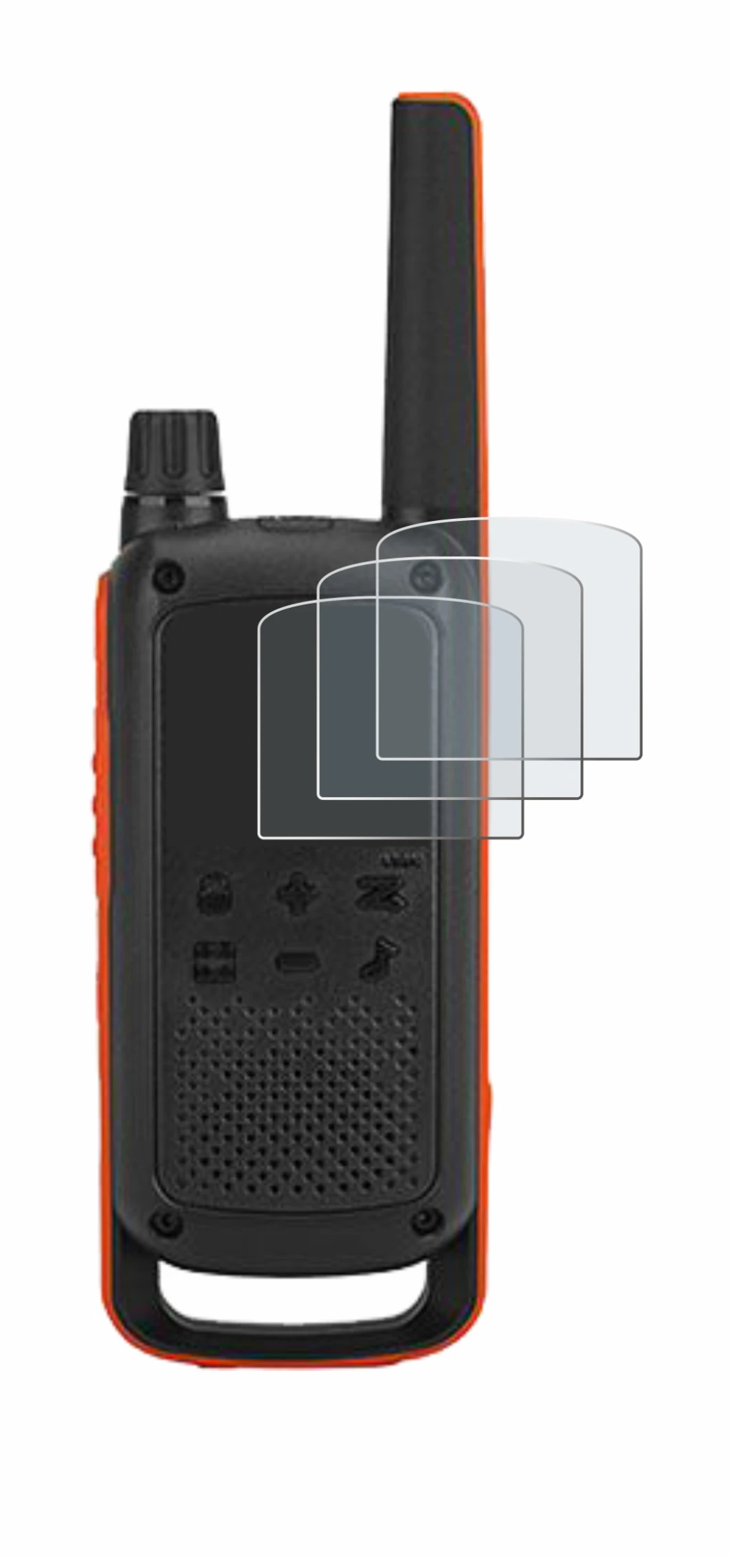 Image of the device Motorola Talkabout T82 with a wide variety of screen protectors.